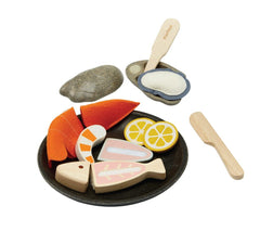 Set fructe de mare de jucărie, lemn, 8 piese, Plan Toys