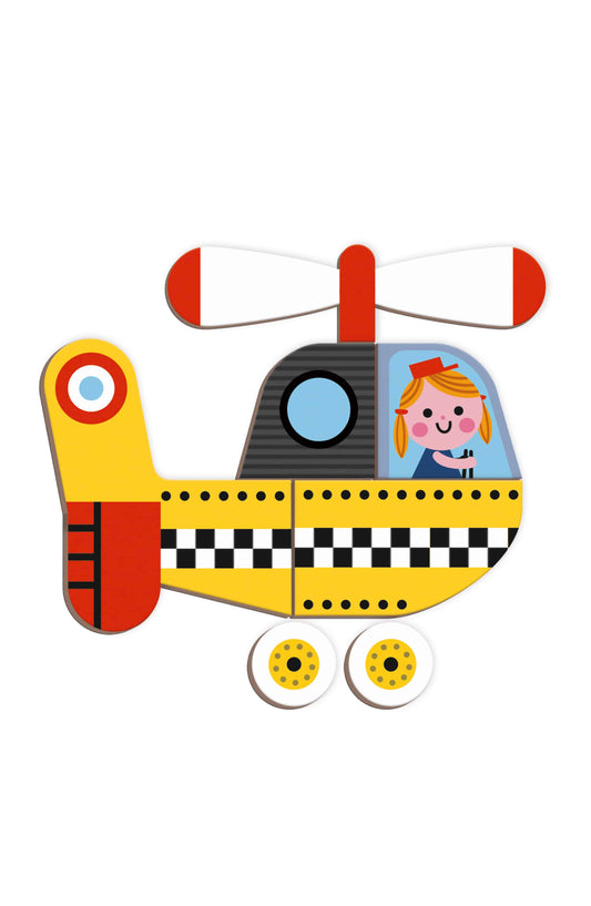 Joc educativ magnetic, Magneti'book, Autovehicule, Janod