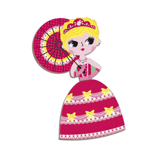 Joc educativ magnetic, Magneti'book, Prințese, Janod