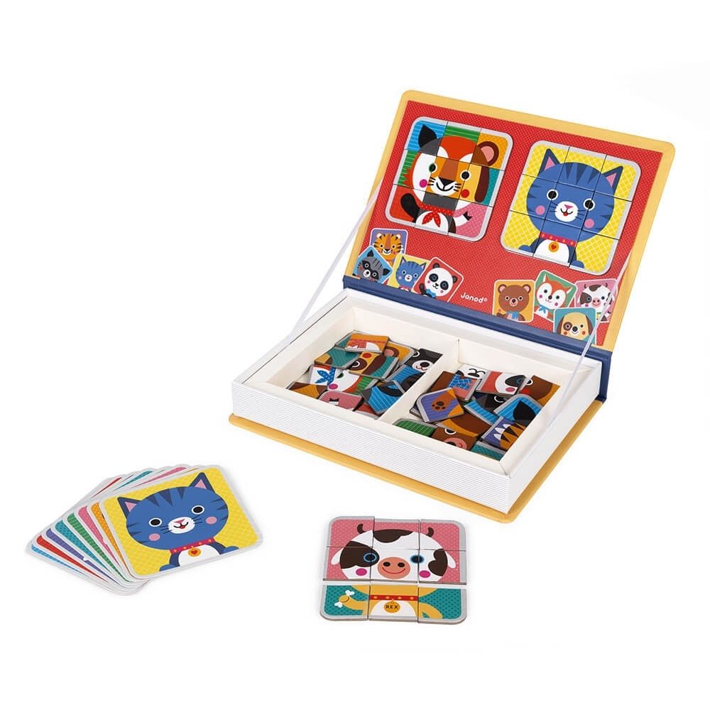 Joc educativ magnetic, Magneti'book,  Animale Amuzante, Janod
