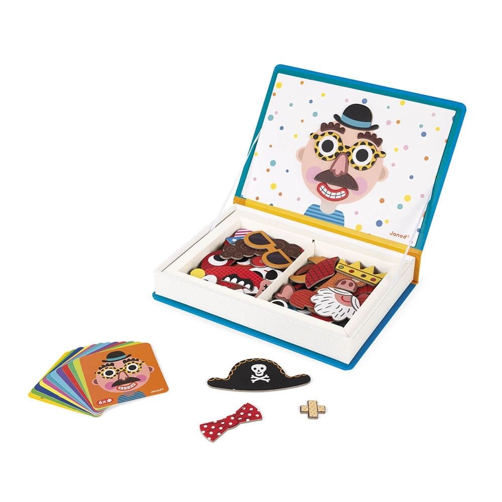 Joc educativ magnetic, Magneti'book, Fețe Comice, Janod