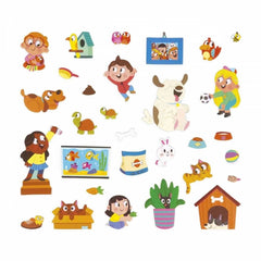 Joc educativ magnetic, Magneti'stories, Animale de Companie, Janod