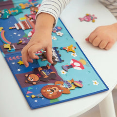 Joc educativ magnetic, Magneti'stories, Petrecerea Animalelor, Janod