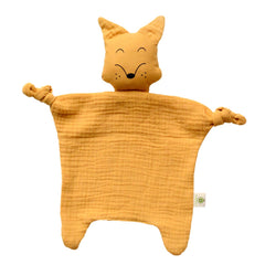 Doudou, bumbac organic, galben, Vulpiță, 20cm, aPunt Barcelona