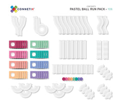 Set de construcție magnetic, 106 piese, Pastel Ball Run, Connetix