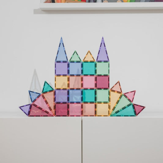 Set de construcție magnetic, 32 piese, Pastel Mini, CONNETIX