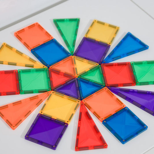 Set de construcție magnetic, 24 piese, Rainbow Mini, CONNETIX