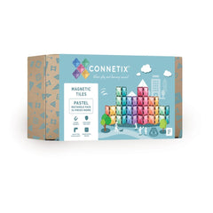 Set de construcție magnetic, 24 piese, Pastel Rectangle, Connetix