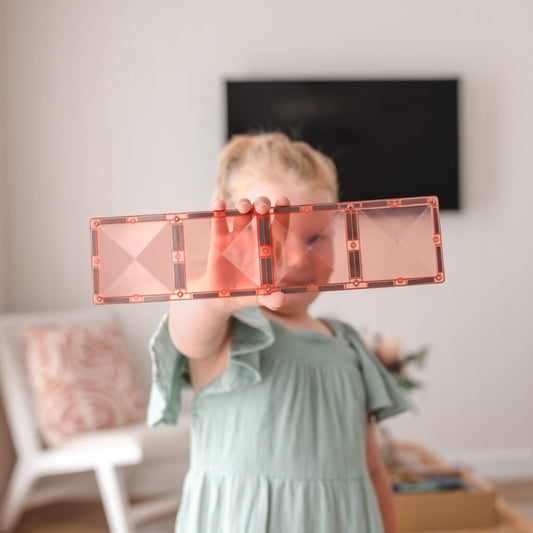 Set de construcție magnetic, 24 piese, Pastel Rectangle, CONNETIX