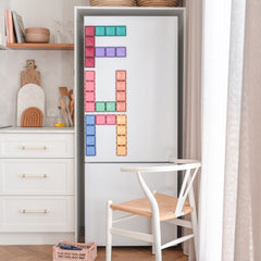 Set de construcție magnetic, 24 piese, Pastel Rectangle, Connetix