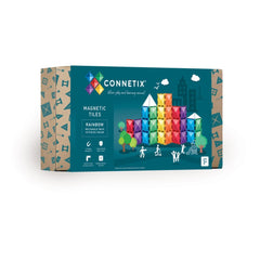 Set de construcție magnetic, 18 piese, Rainbow Rectangle, Connetix