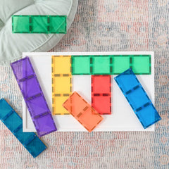 Set de construcție magnetic, 18 piese, Rainbow Rectangle, Connetix