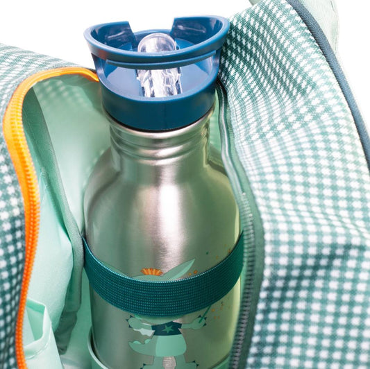 Sticlă de apă pentru copii, oțel inoxidabil, cu pai, 600ml, Dragonul Joe, Lilliputiens