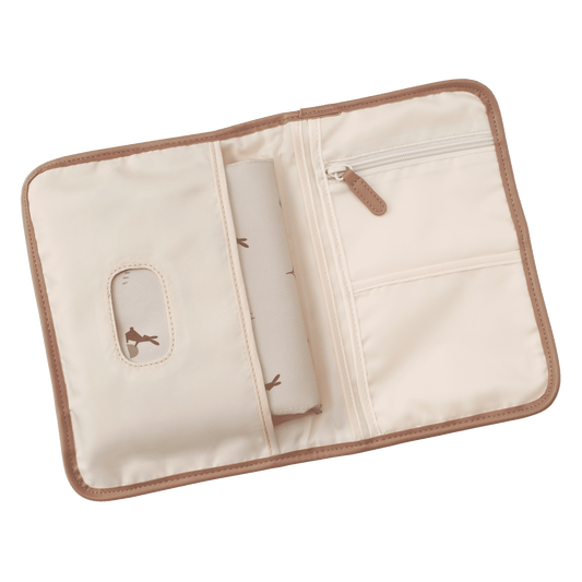 Plic pentru scutece, cu salteluță de înfășat, crem cu iepure, Rabbit Sandshell, Fresk