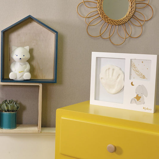 Kit amprentă bebe, Ramă foto pentru mulaj mânuță sau picioruș, Kaloo