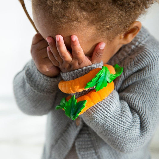 Jucărie dentiție, cauciuc natural, Morcovul Cathy, Oli & Carol