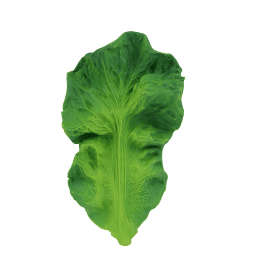 Jucărie dentiție, cauciuc natural, Kendall Frunza de Kale, Oli & Carol