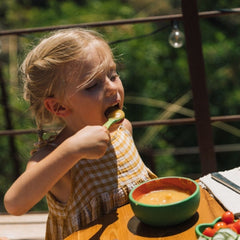 Set bol și linguriță pentru bebeluși, lemn de hevea natural, pepene Wally, Oli&Carol