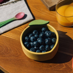 Set bol și linguriță pentru bebeluși, lemn de hevea natural, lămâia Lou, Oli&Carol