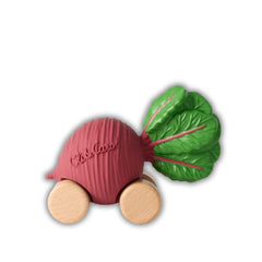 Mașinuță bebeluș, cauciuc natural și lemn, Sfecla Betty, Oli&Carol