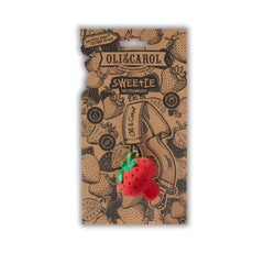 Jucărie dentiție, cauciuc natural, Căpșuna Sweetie, Oli&Carol