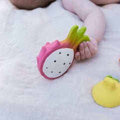 Jucărie dentiție, cauciuc natural, Fructul Dragon Fucsia, Oli&Carol