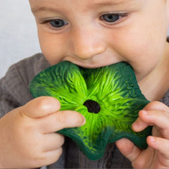 Jucărie de dentiție, cauciuc natural și muselină, Varza Kale Kendall, Oli&Carol