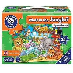 Puzzle copii, 25 piese, Cine este în junglă?, Orchard Toys