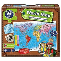 Puzzle copii, 150 piese, Harta lumii, Orchard Toys