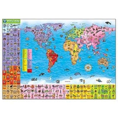 Puzzle copii, 150 piese, Harta lumii, Orchard Toys