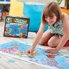 Puzzle copii, 150 piese, Harta lumii, Orchard Toys