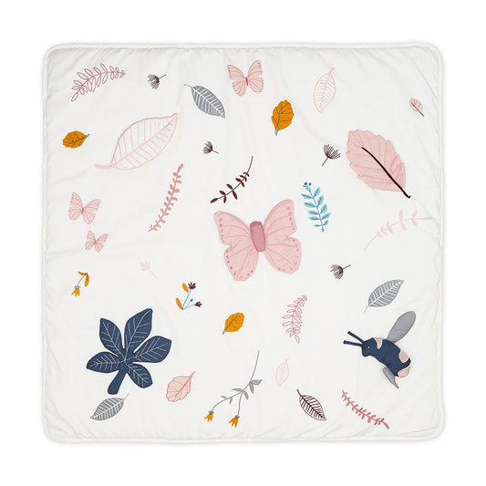 Salteluță de joacă, interactivă, 100x100cm, albă, Pressed Leaves, Cam Cam Copenhagen