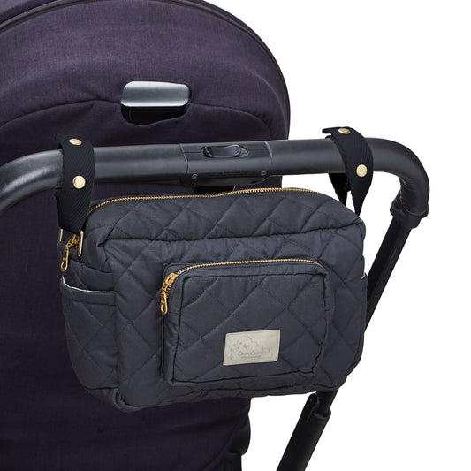 Geantă maternitate mică cu agățători pentru cărucior, Neagră, Cam Cam Copenhagen