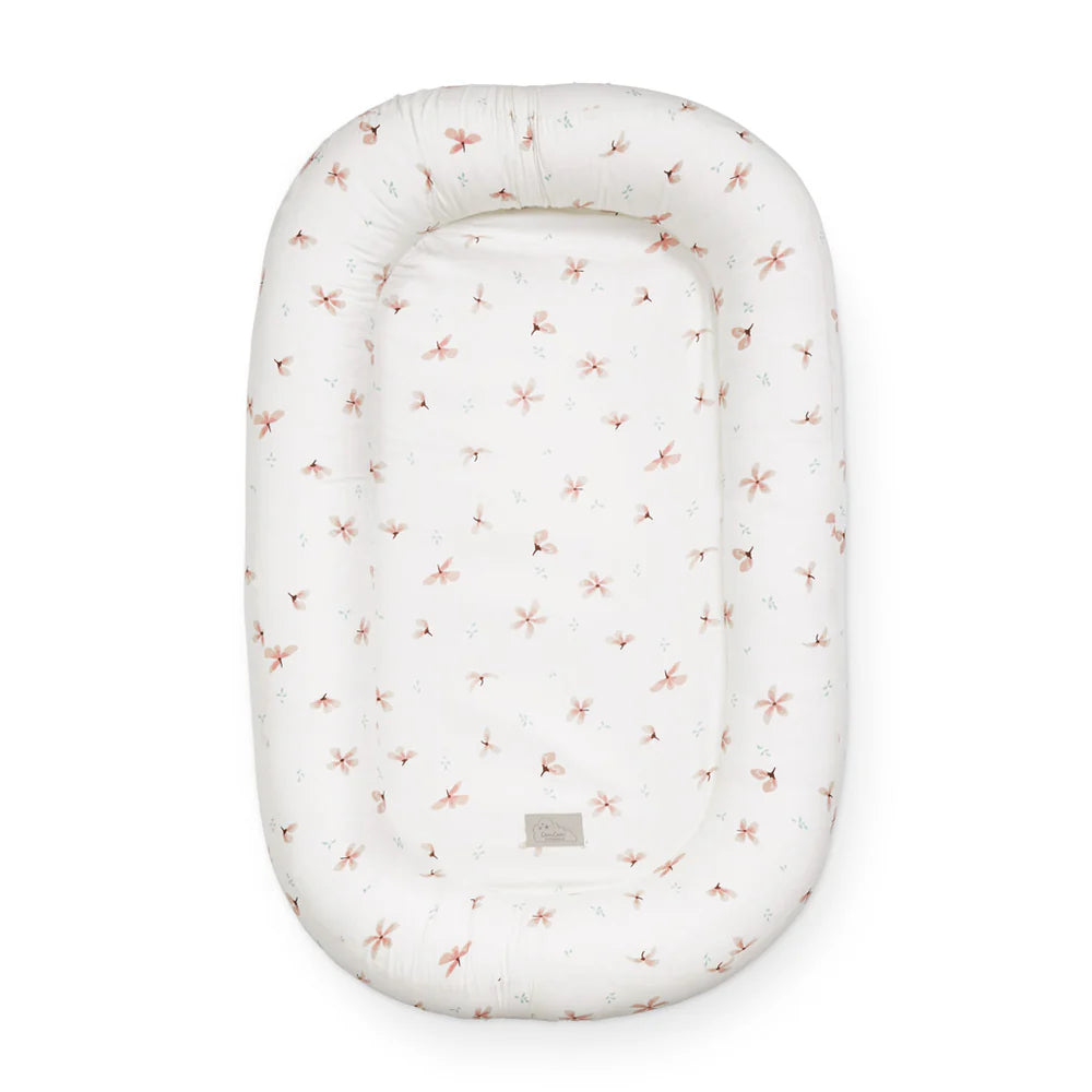 Baby Nest din bumbac pentru bebeluși, Windflower Creme, Cam Cam Copenhagen