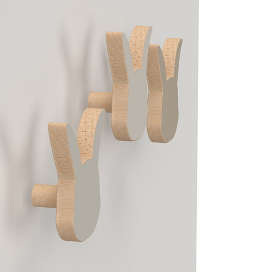 Cuier, lemn, 3 bucăți, iepuraș, Cam Cam Copenhagen