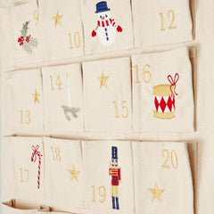 Calendar Advent, 24 buzunare, bej, Cam Cam Copenhagen