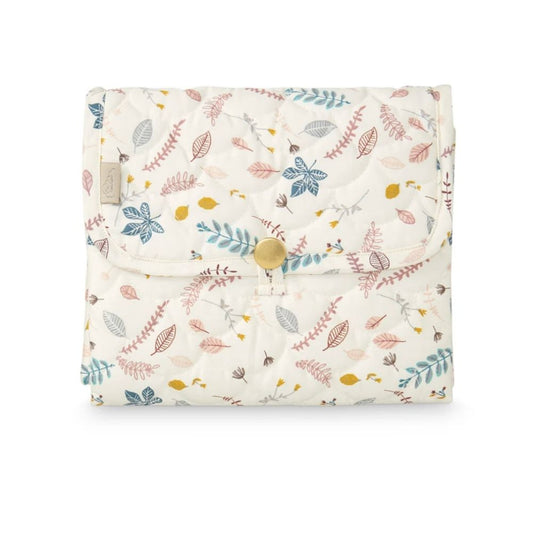 Salteluță pentru înfășat portabilă, bumbac, Pressed Leaves Rose, Cam Cam Copenhagen