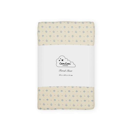 Cearșaf cu elastic pentru pătuț, 60x120cm, bumbac organic, Capri, Cam Cam Copenhagen