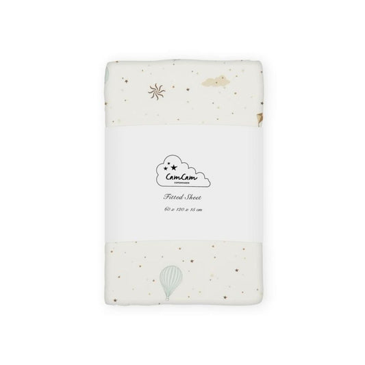 Cearșaf cu elastic pentru pătuț, 60x120cm, bumbac organic, Dreamland, Cam Cam Copenhagen