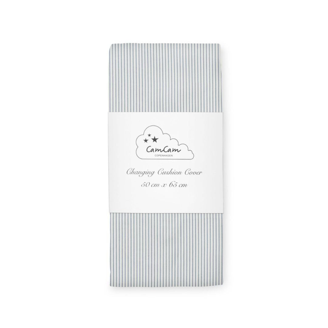 Husă pentru saltea de înfășat, bumbac organic, 65x50cm, Classic Stripes Blue, Cam Cam Copenhagen