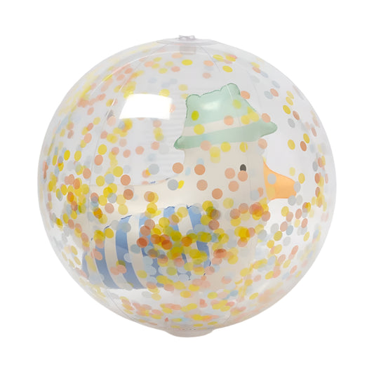 Minge de plajă pentru copii, gonflabilă, 35 cm, Sammy the Seagull Blue Stripe, SUNNYLiFE