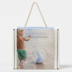 Minge de plajă pentru copii, gonflabilă, 35 cm, Sammy the Seagull Blue Stripe, SUNNYLiFE