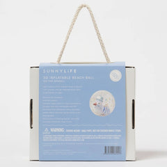 Minge de plajă pentru copii, gonflabilă, 35 cm, Sammy the Seagull Blue Stripe, SUNNYLiFE