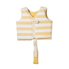 Vestă de înot pentru copii, 2 - 3 ani, Sammy the Seagull Mustard Stripe, SUNNYLiFE