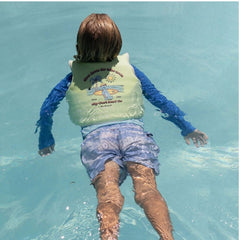 Vestă de înot pentru copii, 3 - 6 ani, Shred Turtle Aqua, SUNNYLiFE × Rip Curl