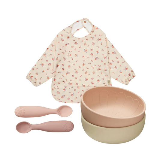 Set diversificare cu bavețică, roz Berries, Cam Cam Copenhagen