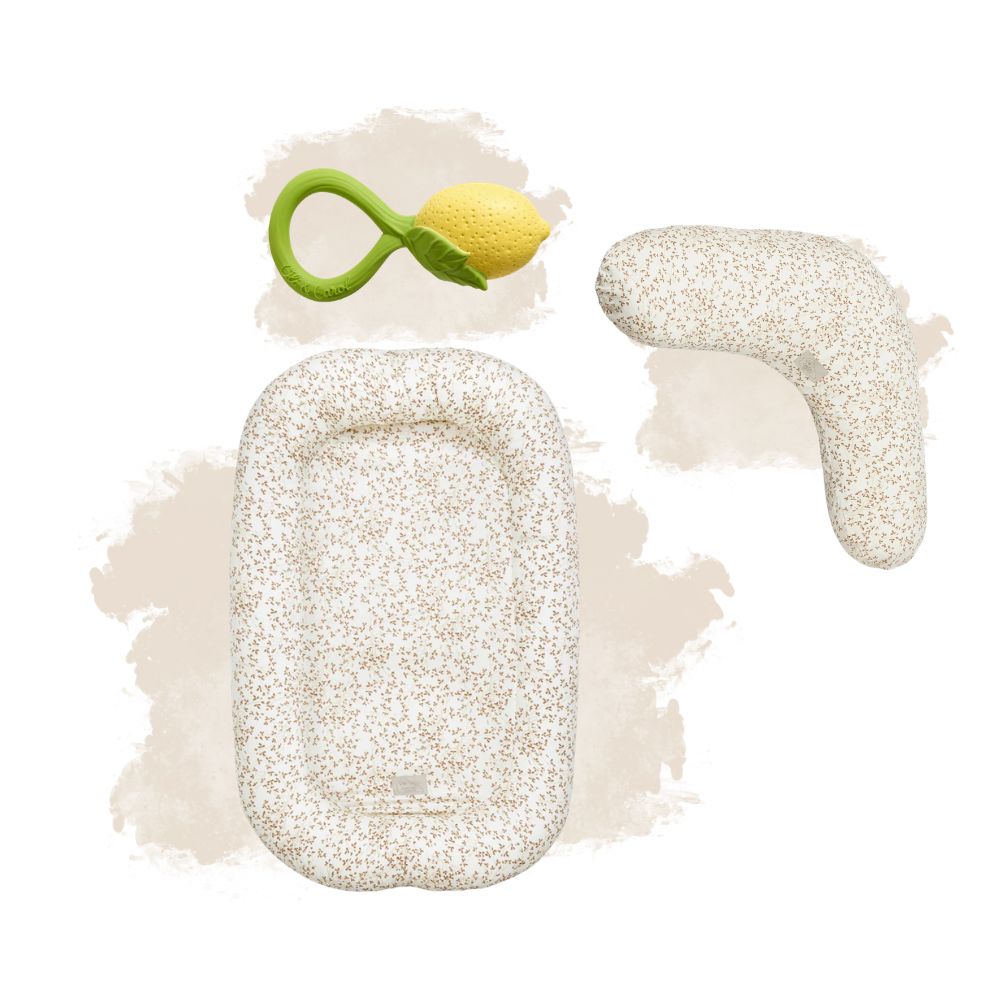 Set Ritual Primul An - Baby Nest, Pernă de alăptat, Jucărie dentiție - Lierre