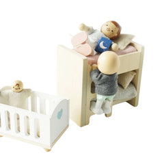 Figurine, textile, 7 piese, Familie pentru casa de păpuși, Le Toy Van