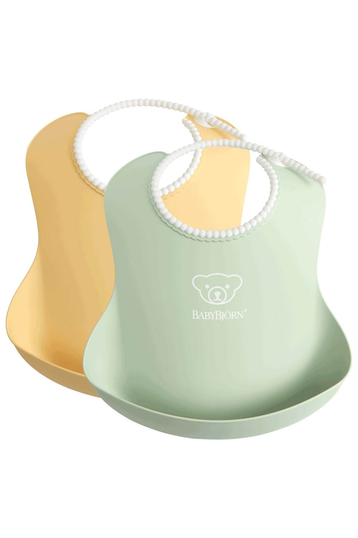 BabyBjorn - Set 2 bavete, Powder Yellow/ Powder Green