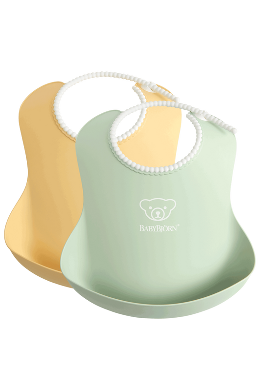 BabyBjorn - Set 2 bavete, Powder Yellow/ Powder Green